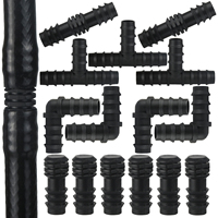 10pcs 16mm Irrigation Water Hose Barb Tee Watering Quick Connector for Garden Dripping System 1/2'' PE Pipe Tubing Hose Fitting