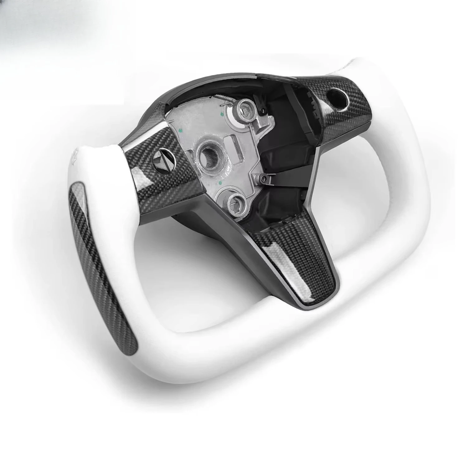 

Custom car yoke steering wheel Premium carbon fiber steering wheel for modified steering wheel