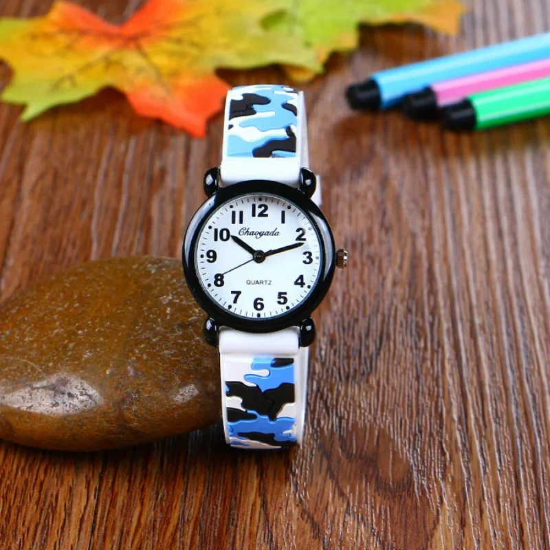 Brand Camo strap children\'s watch Cartoon Quartz Watches Student Boy Girl Sports Army Fan Cool Wristwatch Dropshipping