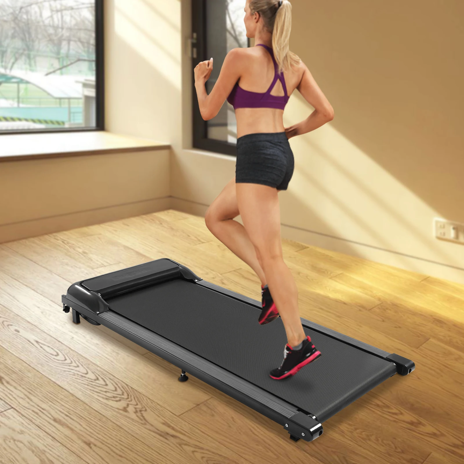 Home Use Electric Treadmill Fitness Exercise Running Machine HD Display Screen 2.4g Remote Control 600W 220V Electric Treadmill