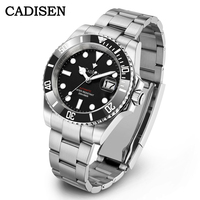 CADISEN New Men Automatic Mechanical Watches NH35A Movement Stainless Steel Sapphire Glass Waterproof Men Watches Reloj Hombre