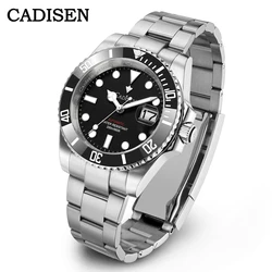 CADISEN New Men Automatic Mechanical Watches NH35A Movement Stainless Steel Sapphire Glass Waterproof Men Watches Reloj Hombre