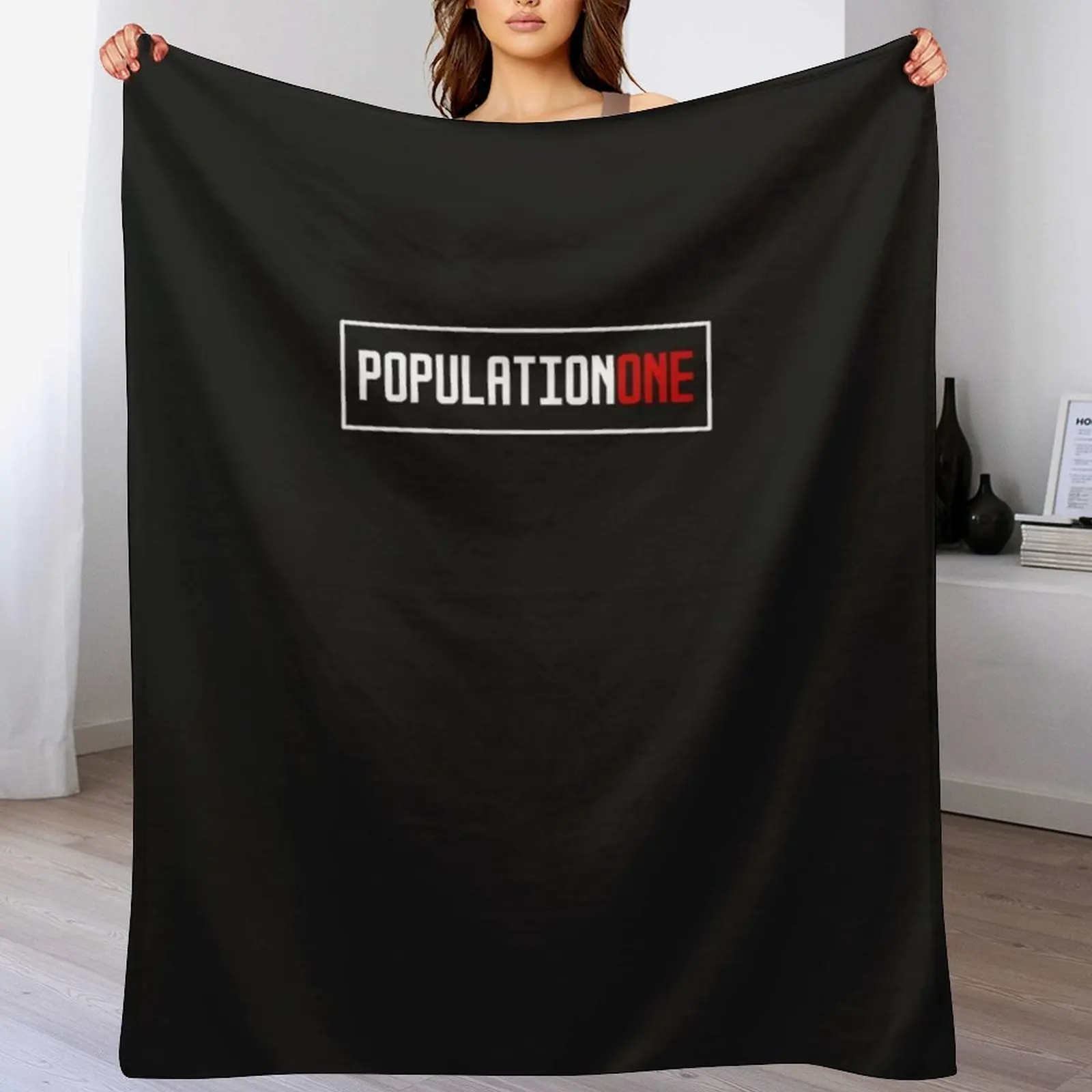 Population one logo Classic T-Shirt Throw Blanket Camping Kid'S Blankets