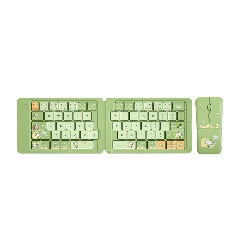 Folding bluetooth keyboard and mouse, practical birthday gift