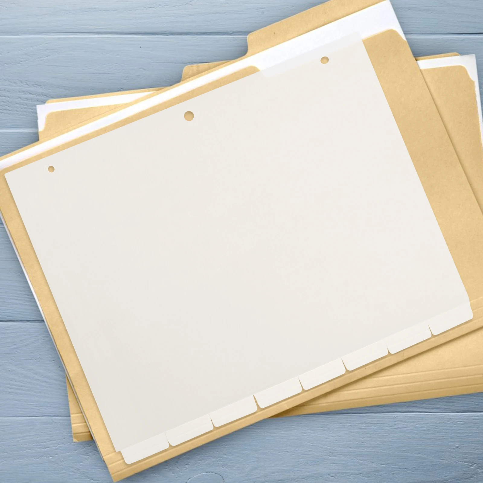 Premium Pp Loose Leaf Binder Divider Refills Notebook Inner Dividers Notepad Inserts Tear Resistant Divider Tabs 3 Rings Plastic