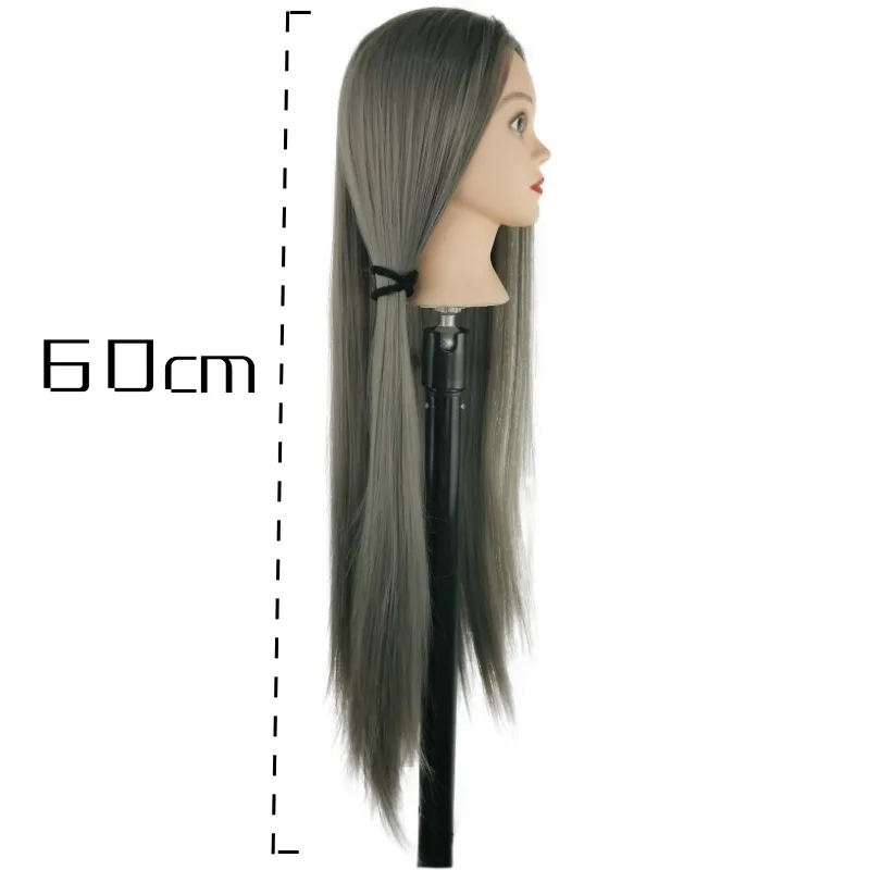 60cm Straight Hair Hairdressing Training Mannequins Head For Makeup Hair braiding Practice Salon Head Hairdresser Styling Tools