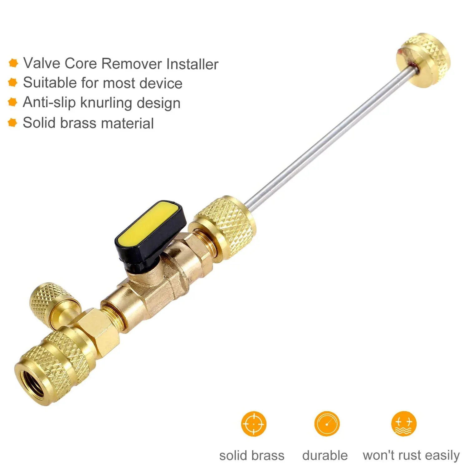 NEUER Ventileinsatz-Entferner/-Installer mit Doppelgröße SAE 1/4 & 5/16 Anschluss Klimaanlagen-Reparaturwerkzeuge für HVAC R32 R410A – Detail 7