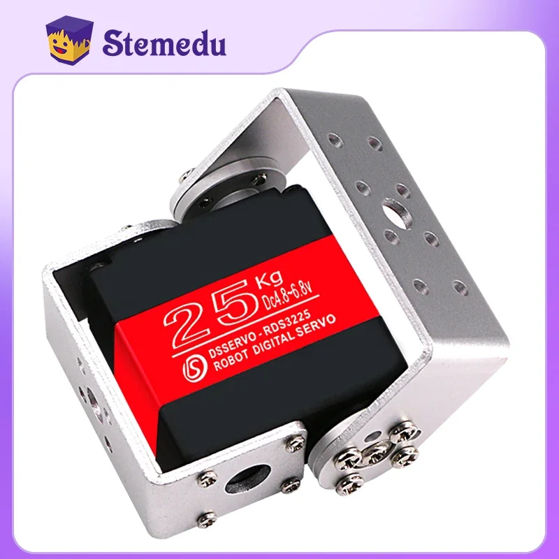 

25kg.cm RDS3225 Digital Metal Gear Robotic Servo 180/270 Degree Double-shaft Waterproof IP66 Long Short Straight U Mouting DIY