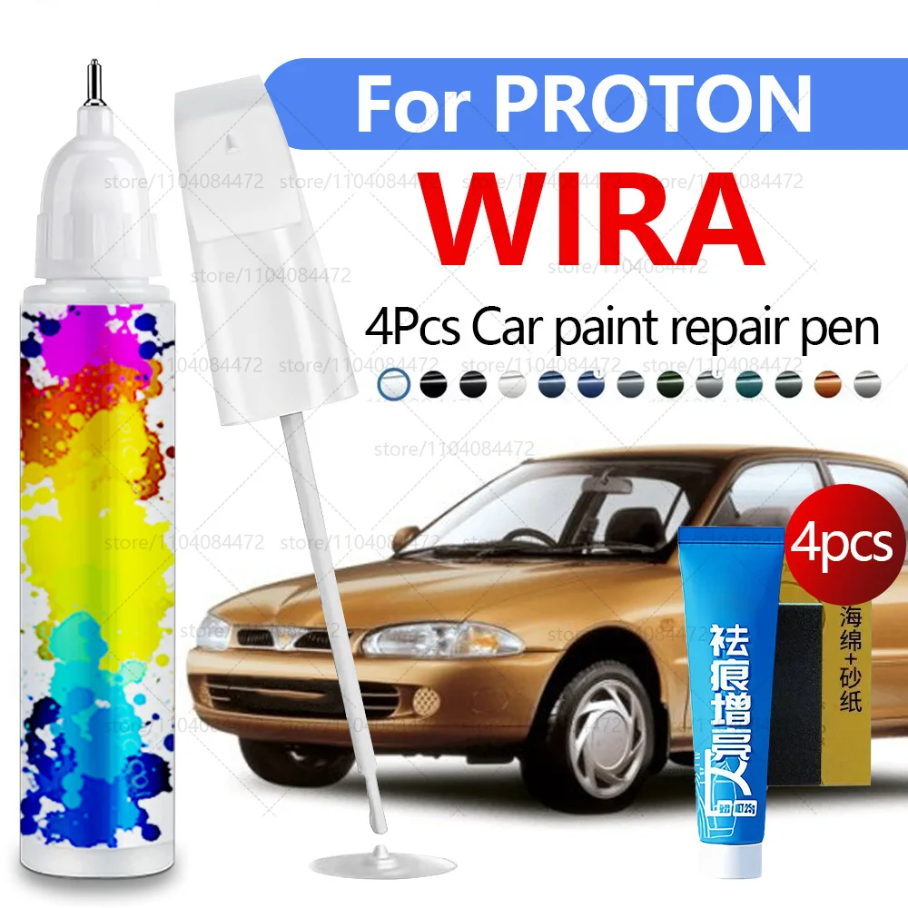 

Ручка для ремонта автомобильной краски для PROTON WIRA 1993-2009 годов, аксессуары для ремонта царапин, 4 шт., синий, 16606, серый, 16602, красный, 10938 Silver16863