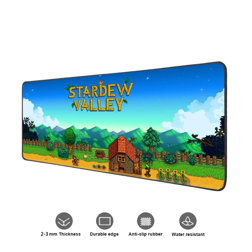 S-Stardew Valley ماوس الوسادة الألعاب 900 × 400 ماوس ألعاب Xxl ماوس حصيرة مكاتب الملحقات لوحة المفاتيح وسادة طويلة الكمبيوتر حصيرة مكتبية