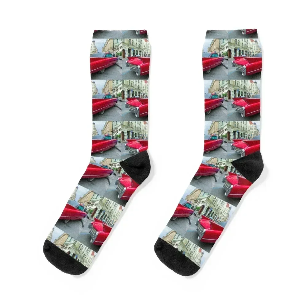 

Vintage Classic Car Socks luxe Heating sock hip hop crazy Woman Socks Men's