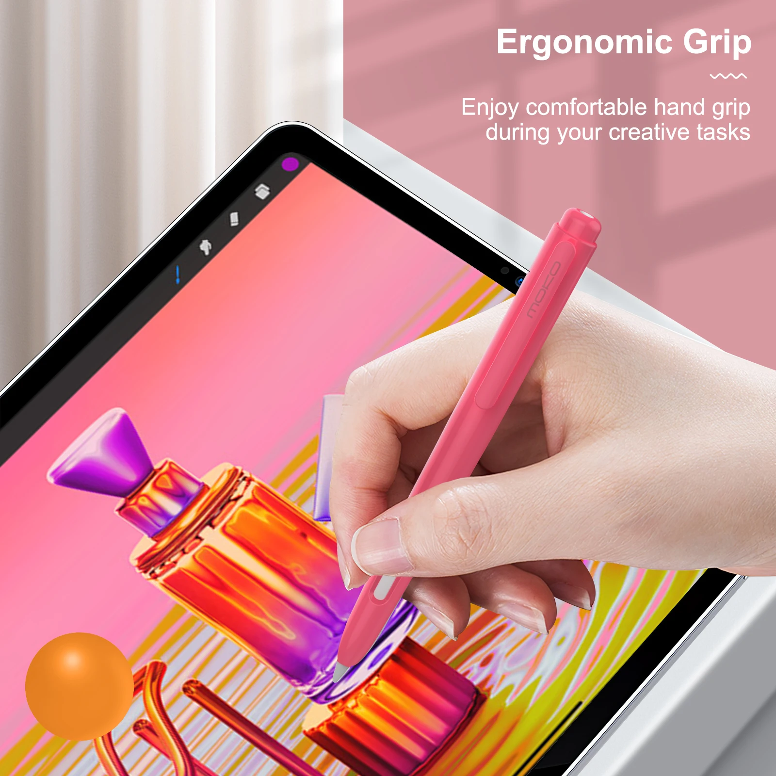 MoKo ホルダーケース Apple Pencil 第 2 世代用、格納式先端保護