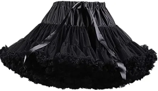 Spring Fashion Womens 3-Layered Pleated Tulle Petticoat Tutu Puffy Party Cosplay Skirt