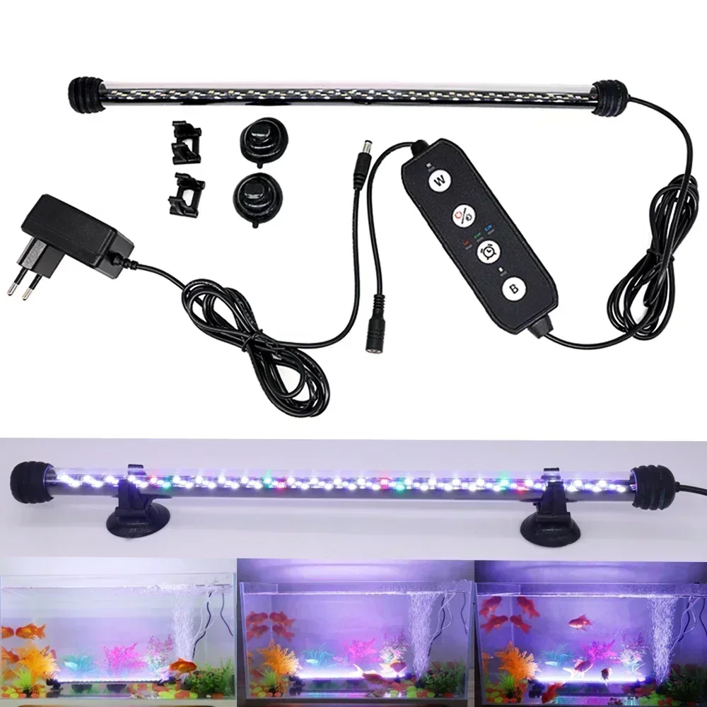 90-260V Aquarium Light LED Waterproof Fish Tank Clip Light Underwater Decor Lighting Submersible Lamp Plant Grow Lamp 18-58 CM
