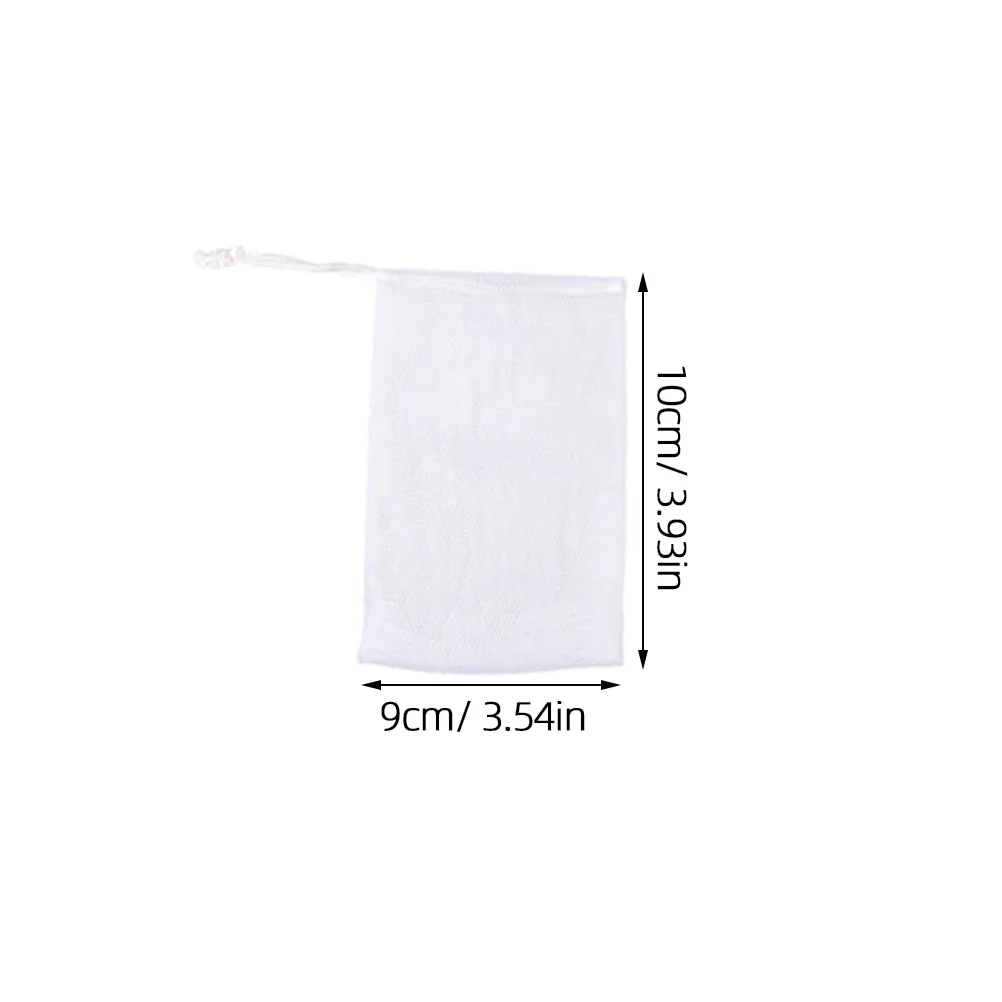 20 pezzi di schiuma per sapone, rete in nylon premium per schiuma ricca, doccia, bagno, pulizia, scrubber per il corpo, strumento esfoliante con corda sospesa