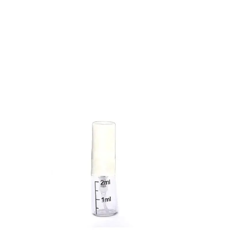 50Pcs Atomizer Spray Bottle Glass Clear Vials With Scale 2ml 3ml 5ml 10ml White Pump Portable Packaging Mini Perfume Bottles