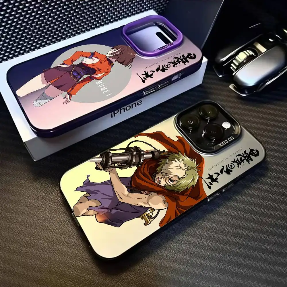 

K-Kabaneri Iron Fortress Phone Case For IPhone 16 15 14 13 12 11 Pro Max Black Matte Multicolor Laser Metallic Aurora Funda