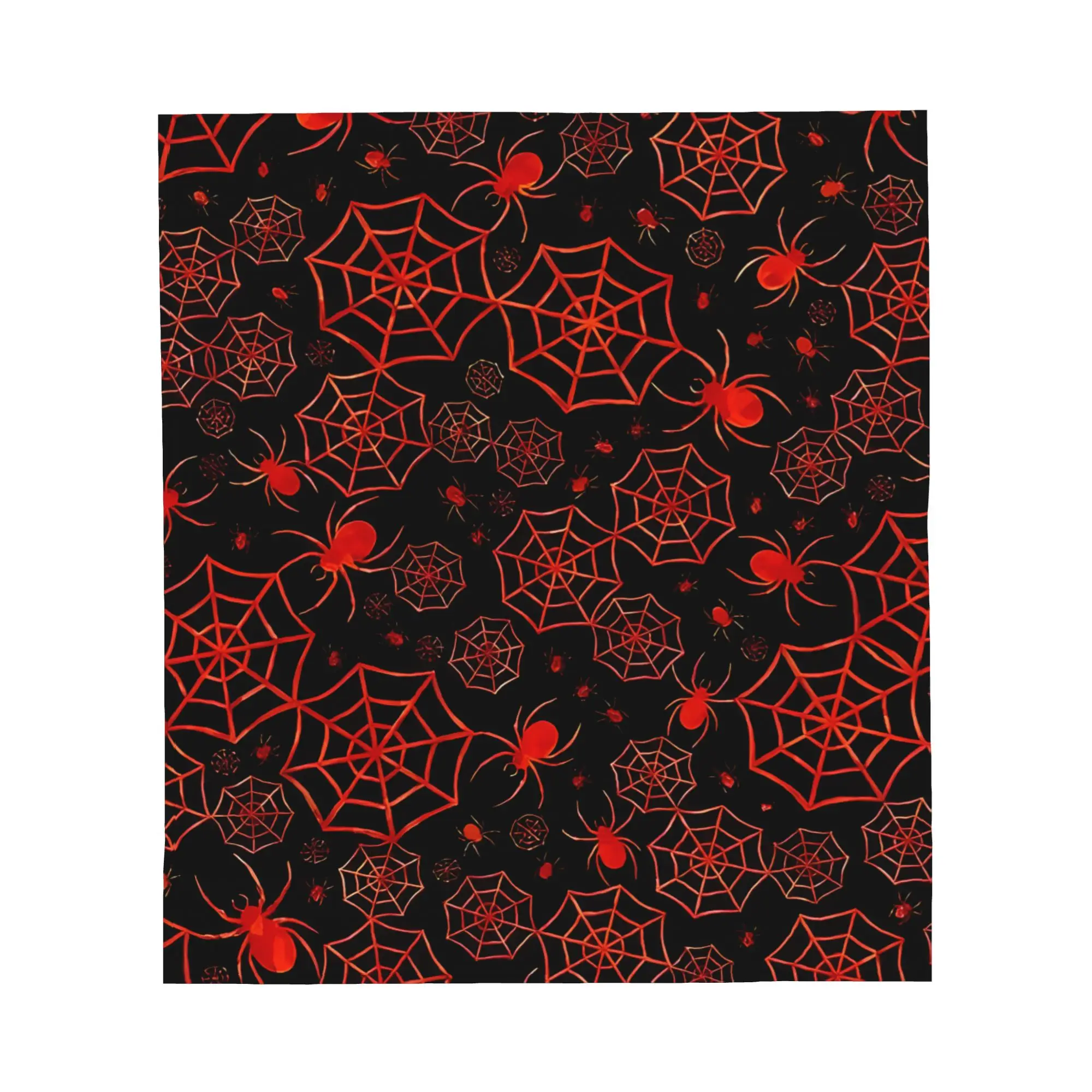 1PC Creepy Red Halloween Spiders Blanket Throw Blanket Novelty Warm Blanket All Season Gift