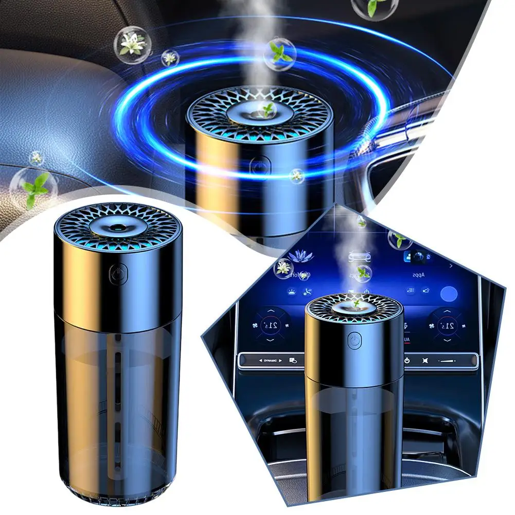 2025 Car Air Humidifier Car Mounted Spray Aromatherapy Atmosphere Light Colorful Replenishing Atomizer Machine Water F5E0