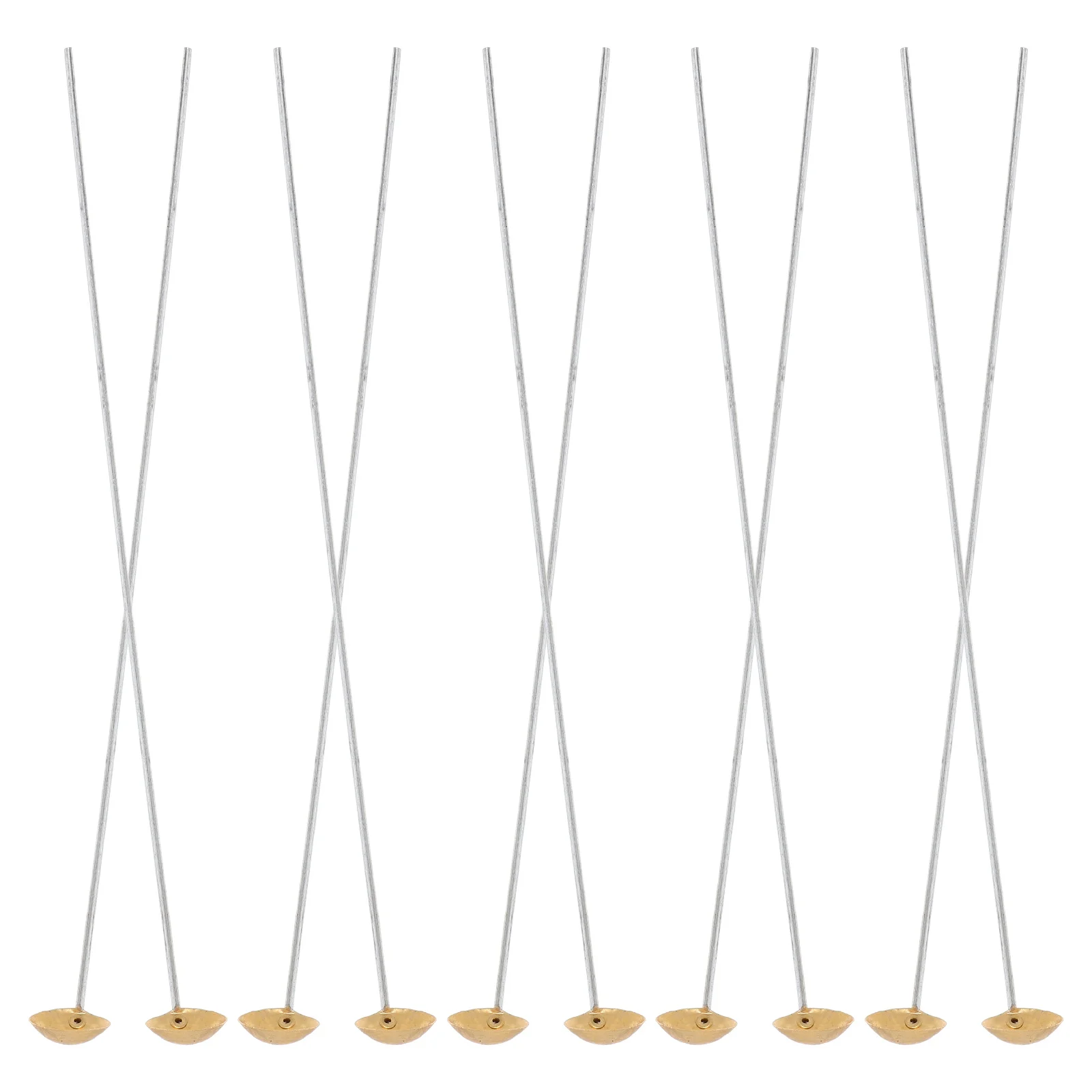 

10pcs Burning Spoon Copper Lab Spatula Set High Temperature Resistance Durable Laboratory Sampling Tool Long Handle Scraper