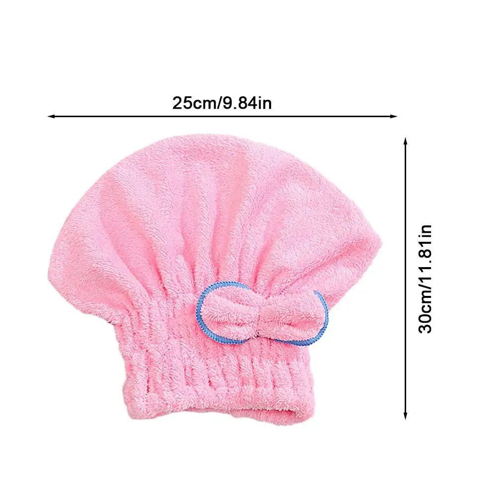 Women Hair Drying Hat Quick-dry Hair Towel Cap Hat Bath Hat Microfiber Solid Towel Cap Super Absorption Turban Hair Dry Cap