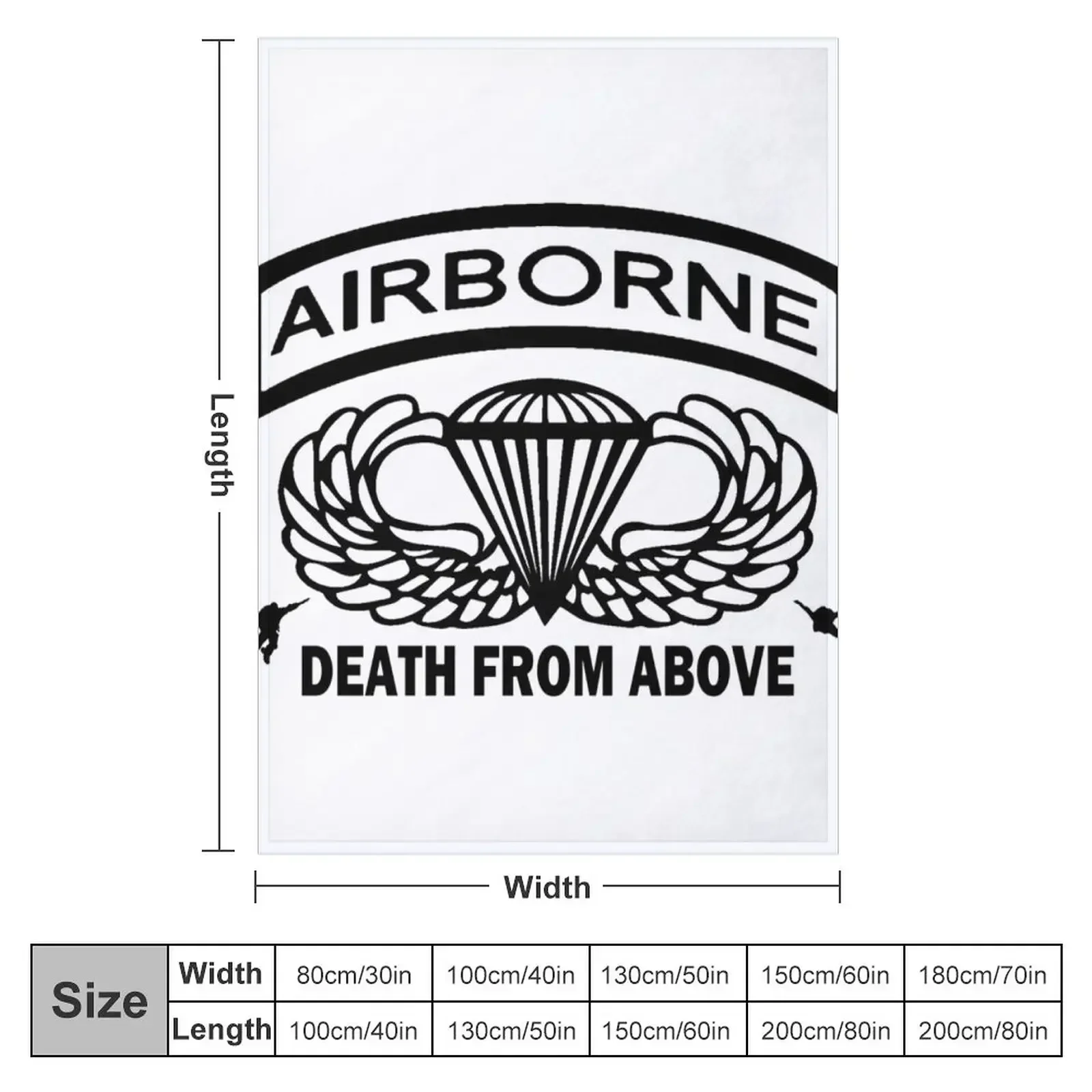 Airborne Death From Above Throw Blanket Vintage Polar Single Quilt Blankets