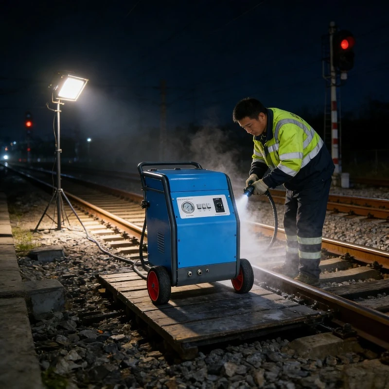 

Commercial Dry Ice Blasting Machine Small Portable CO2 Cleaner for Car Engine Detailing and Auto Repair Shop Use