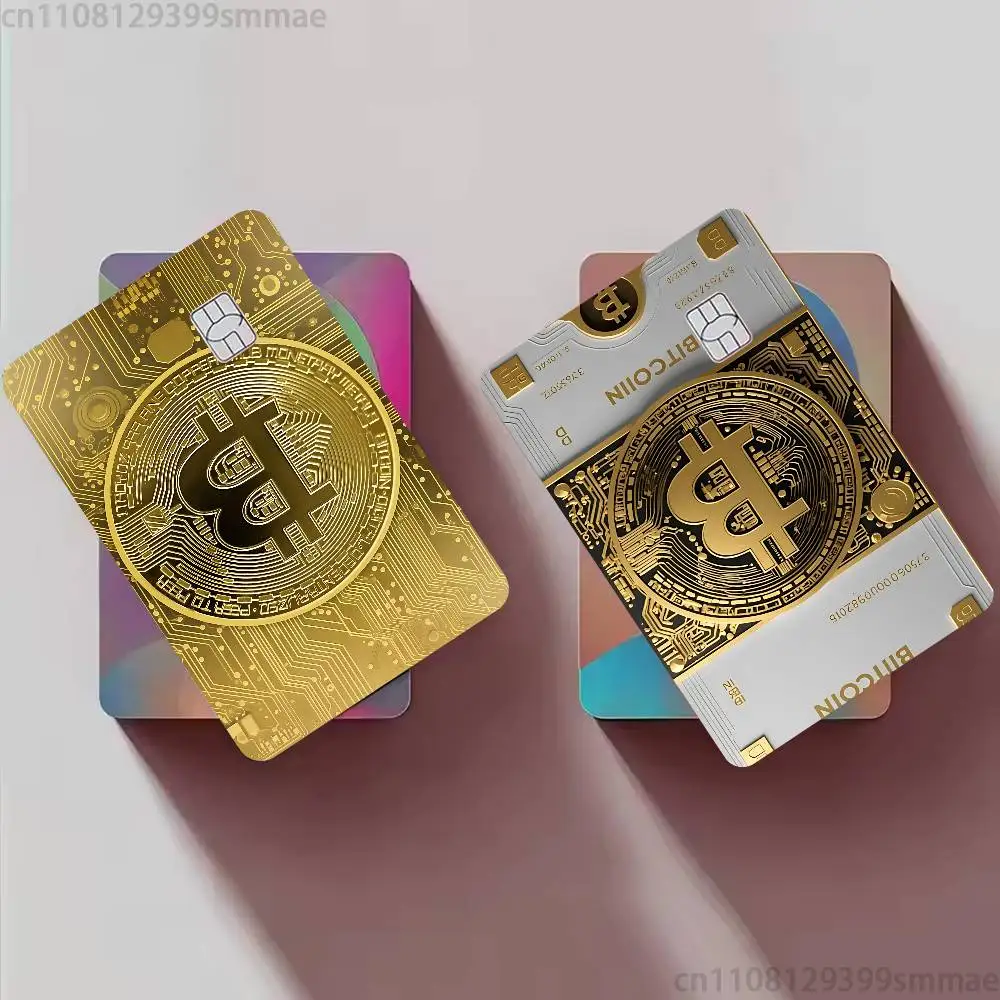 Finance Bitcoin Card Sticker Diy Decorate Exquisite Bank Card Decals Patch Documents Birthday Gift