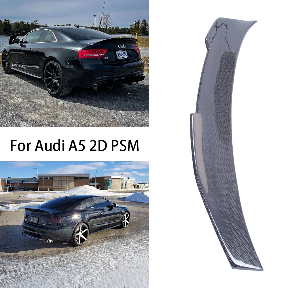

For AUDI A5 B8 B8.5 2Door Coupe 8T3 PSM Style Honeycomb carbon fiber Rear Spoiler Trunk wing 2007-2017