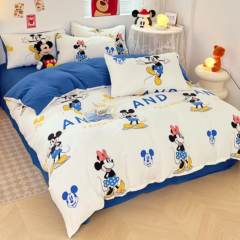 1 cartoon cute Mickey Minnie digital printed frosted duvet cover,bedroom down comforter cover，bedding(No pillowcases，no quilt)