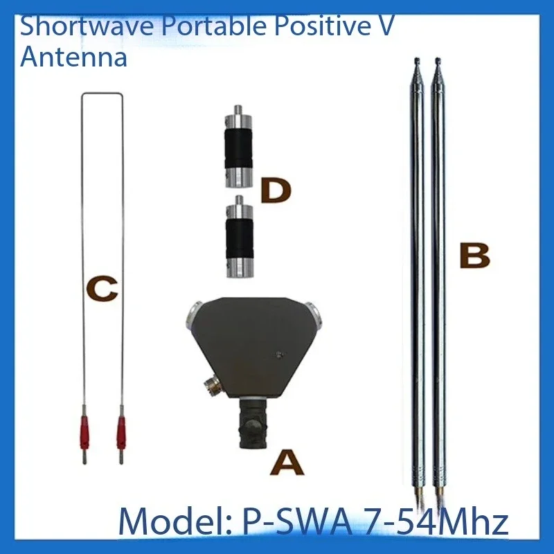 P-SWA 7MHz-54MHz Portable Shortwave Antenna Horizontal Polarization Positive V Antenna SSB CW FM + Bag