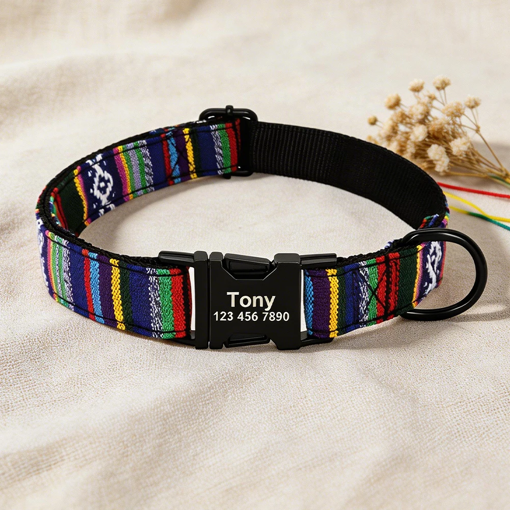 Collar de Perro Personalizado  - Reflective Dog Collar Personalized Engraved reseña y precio