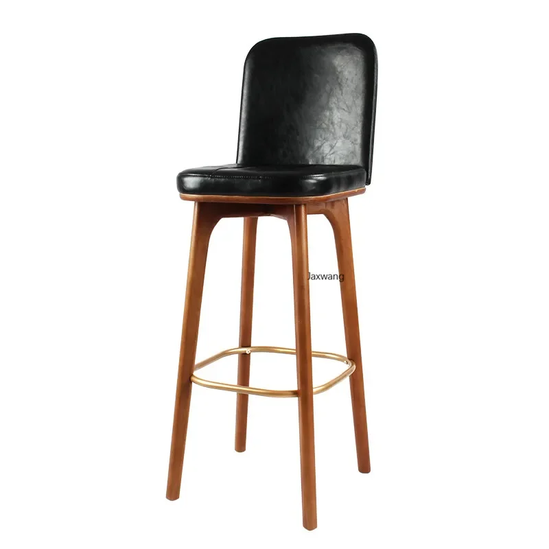 

Nordic Bar Chairs Bar Stools American High Stool Wrought Iron Wood Bar Stools Modern Minimalist Bar Chiar Leather Chairs U