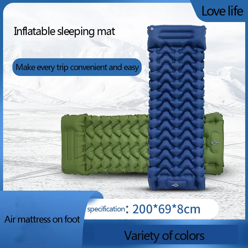 Air mattress outdoor camping tent camping portable air mattress floor bedding household air bed car supplies