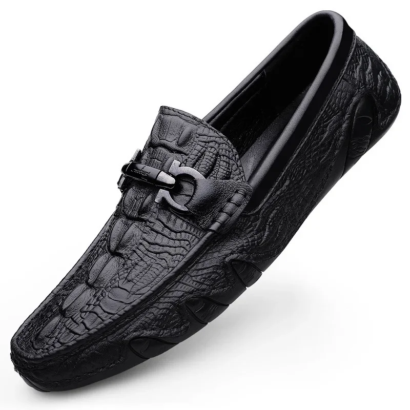 

Moccasins First Layer Cowhide Loafers Men's Genuine Leather Business High-End Business Casual Men