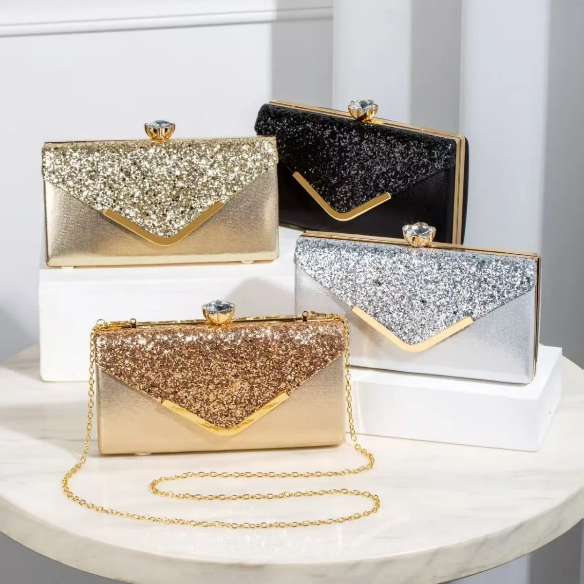 

Royal Blue Evening Party Clutch Bag Sequin Luxury Designer Handbag Clutch De Fiesta for Women 2025 Envelope Evening Bags Wedding