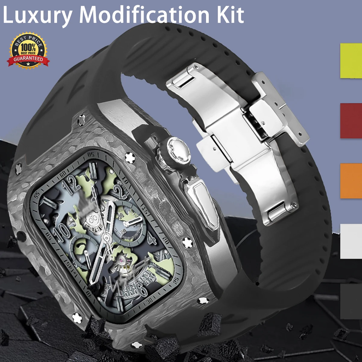 

Для Apple Watch Ultra 2, 49 мм, комплект для модернизации, титановый чехол из углеродного волокна, роскошный высококачественный защитный чехол для IWatch своими руками