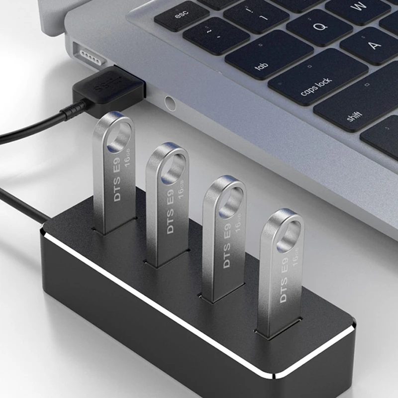 4 Ports 2.0 3.0 USB HUB Splitter High Speed Multi Splitter 5Gbps Fast Transmission Data Adapter For PC Laptop Adapter USB HUB