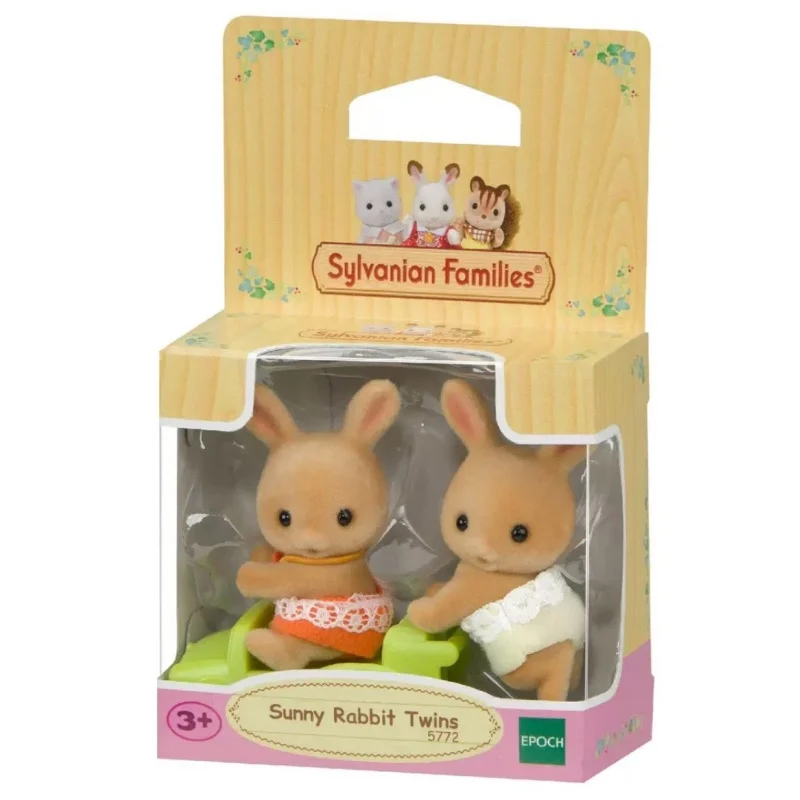 سيلفانيان فاميليز أعمى المفاتيح اكسسوارات أرقام المطبخ الأصلي مجموعة الاطفال لعب للفتيات براون أرنب التوائم فتاة لعب اطفال #3