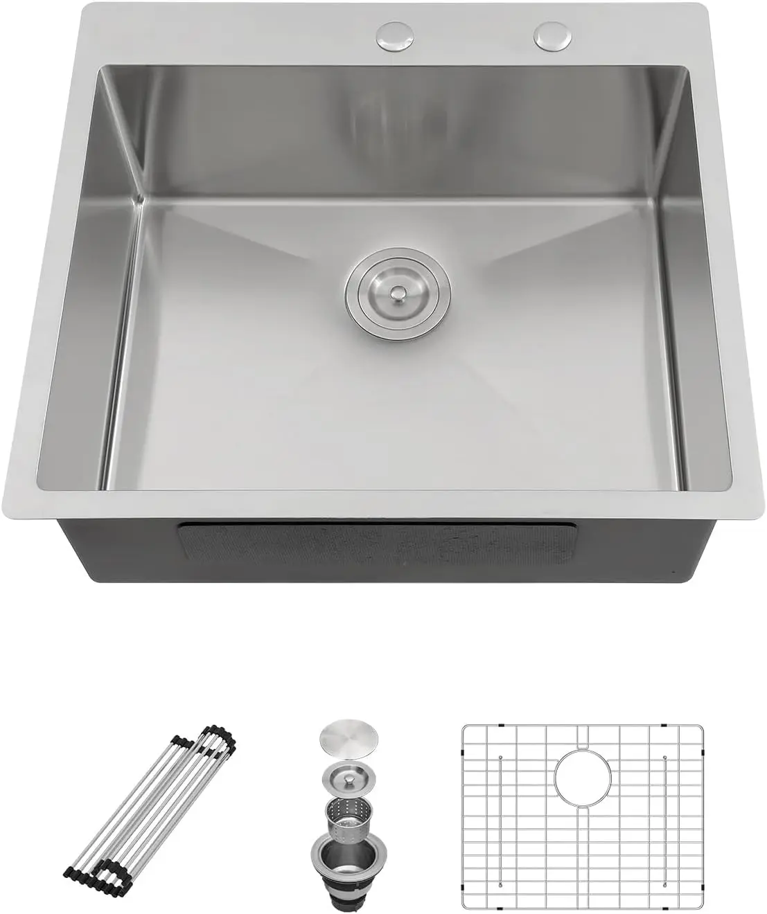 

12x16 Inch Wall Mounted Hand Sink for Commercial Use - Stainless Steel, Silver, Side Splash, Gooseneck Faucet, NSF Certified