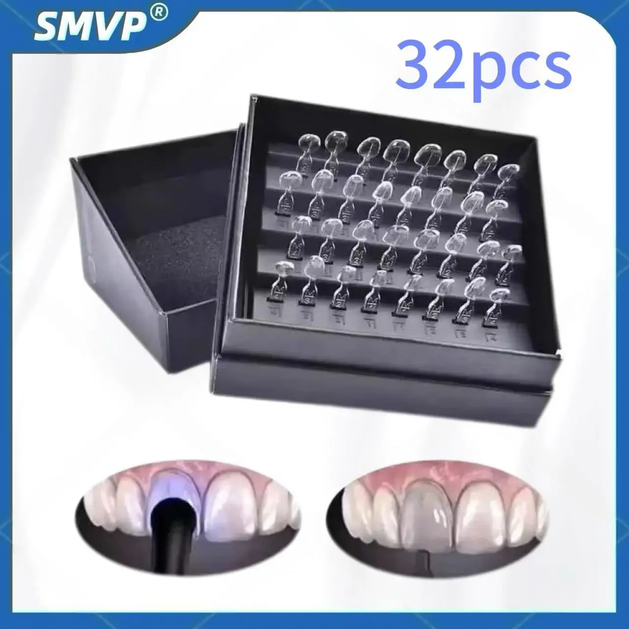 

32pcs/set Dental Mould Kit For Composite Resin Veneers Light Cure Filling Anterior Front Teeth Tooth Whitening Dental Lab Tools