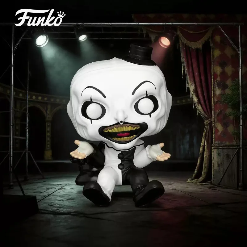 FUNKO POP Terrifier Art Clown Sitting Figure Collect Toy Desk Decor Horror Peripheral Gift for Fans Birthday Christmas Present - view 2