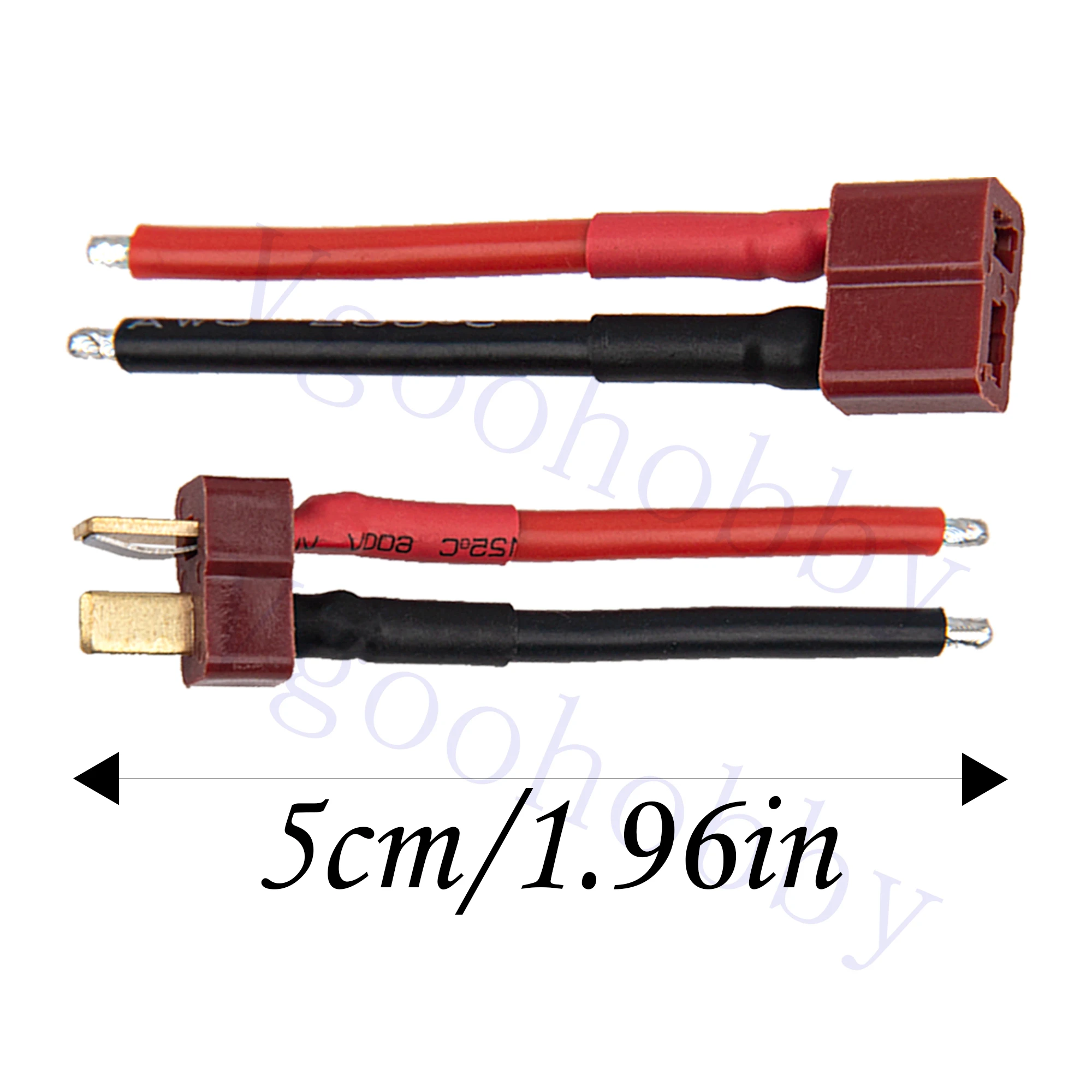 5Pairs Deans T Plug Male Female Connector with 50mm 14AWG Silicone Wire Cable for RC Drone Quadcopter Car Boat Lipo Battery ESC