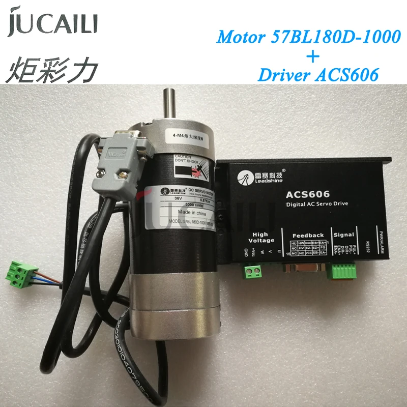 JCL 1 Set  Servo Motor 57BL180D-1000 Leadshine Original Driver ACS606 for Yaselan Allwin Human Inkjet Printer