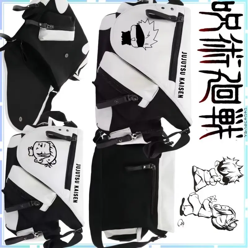 

Jujutsu Kaisen Gojo Satoru сумка на ремне Geto Suguru мужская сумка на плечо большая вместительная сумка для хранения на молнии ткань Оксфорд подарок 36*11*26 см