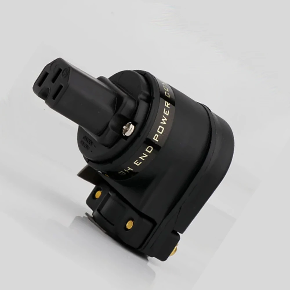 IEC C13 Female Socket  L-shaped Right Angle Plug Main Power Connector Adapter 7-character Plug  90 Degree EU/US Adjustable