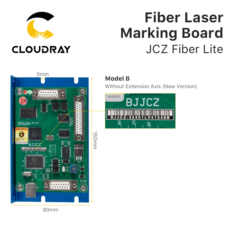 Cloudray-controlador de máquina de marcado láser BJJCZ, JCZ-LMCV4 de tarjeta Original Ezcad para máquina de marcado de fibra de 1064nm, IPG Raycus