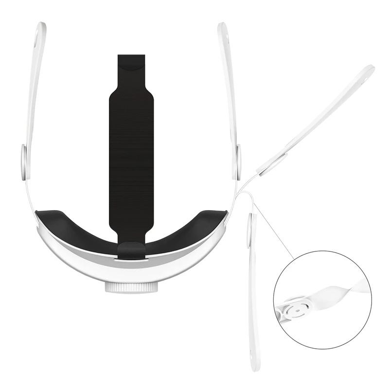 For Meta Quest 3 VR Head Strap Comfortable Sponge Headwear Adjustable Headband VR Replacement Accessories Black