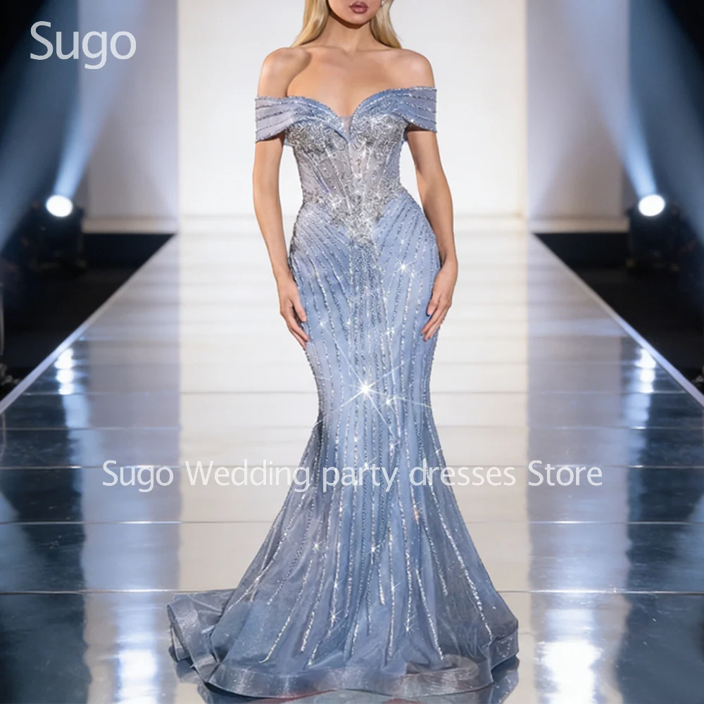 

Customized New In Luxury Long Evening Dresses for Special Occasions Off the Shoulder Floor-Length Women Prom Party Gala Gown