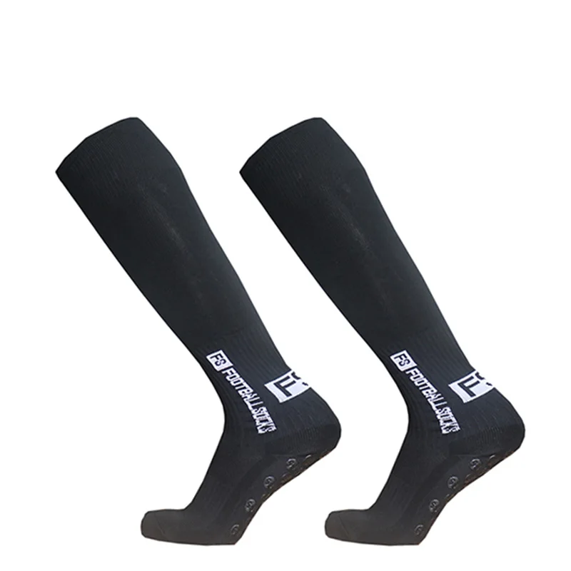 FS Long Football Socks and knee Sports Round Silicone Anti Slip Grip Soccer Socks Calcetas Antideslizantes De Futbol